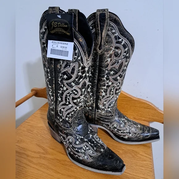 JB Dillion NWB Size 8 Cowgirl Boots - Picture 3 of 15